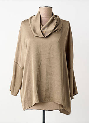 Top croială fluidă mâneci 3/4 maro JOSEPH RIBKOFF femme