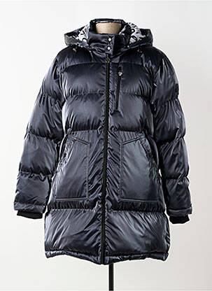 Geacă matlasată buzunare cu glugă gri DOLCEZZA femme