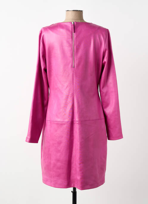 Rochie scurtă închidere cu fermoar la spate mâneci lungi roz EVA KAYAN femme