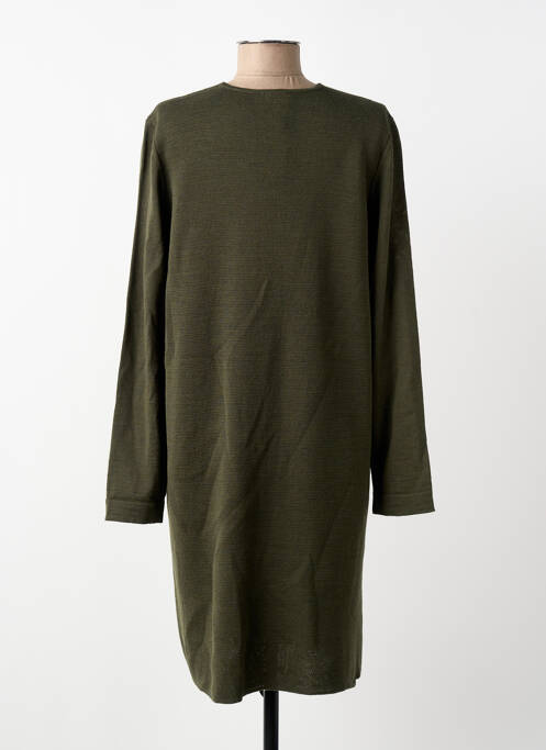 Rochie pulover guler în v mâneci lungi verde MARIA BELLENTANI femme