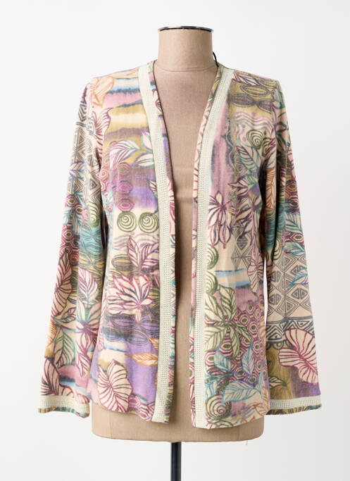 Vestă cu mâneci lungi elasticitate bej GEVANA femme