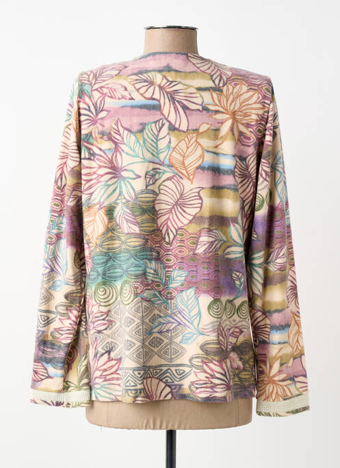 Vestă cu mâneci lungi elasticitate bej GEVANA femme