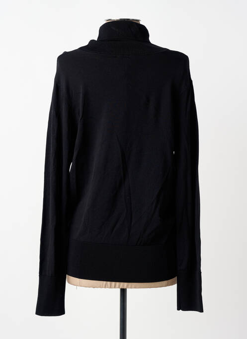 Pulover cu guler înalt elasticitate mâneci lungi negru EVA KAYAN femme