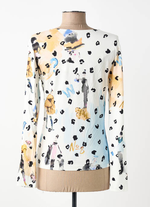 Tricou serigrafie cu strasuri mâneci lungi alb ANANKE femme