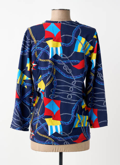 Tricou mâneci 3/4 mâneci 3/4 albastru LEO & UGO femme