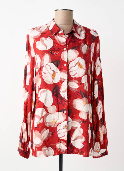 Cămașă imprimeu floral mâneci lungi roșu TONI femme