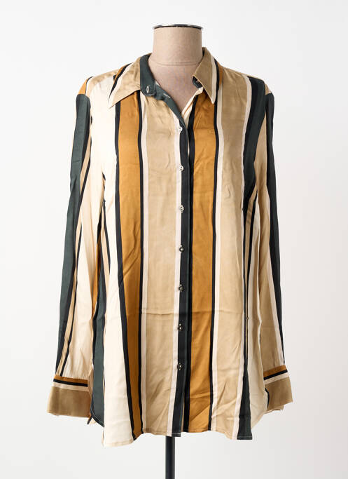 Cămașă croială fluidă mâneci lungi bej TONI femme