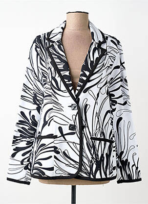 Jachete casual guler tip costum alb DOLCEZZA femeie