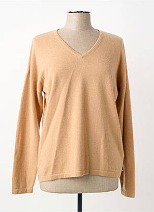 Pulover croială dreaptă mâneci lungi bej ESTHEME femeie
