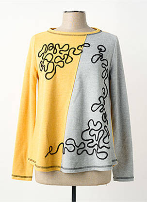 Pulover elasticitate mâneci lungi galben ELEONORA AMADEI femme