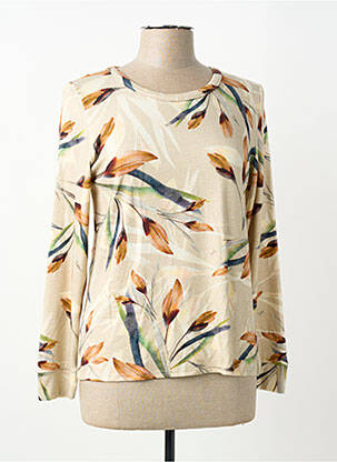 Pulover croială cambrată mâneci lungi bej GEVANA femme