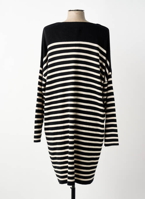 Rochie pulover guler în v mâneci lungi negru ANANKE femme