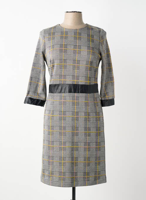 Rochie midi mâneci 3/4 mâneci 3/4 gri ELEONORA AMADEI femme