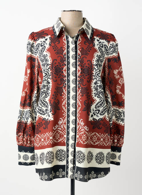 Cămașă imprimeu fantezie mâneci lungi maro LESLIE femme