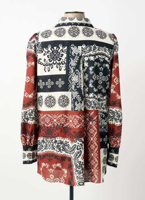 Cămașă imprimeu fantezie mâneci lungi maro LESLIE femme