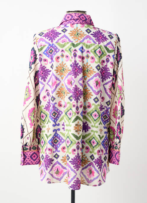 Cămașă imprimeu fantezie mâneci lungi violet LESLIE femme