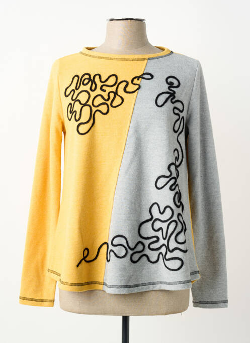 Pulover elasticitate mâneci lungi galben ELEONORA AMADEI femme