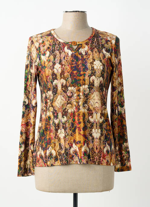 Tricou mâneci lungi mâneci lungi maro GEVANA femme