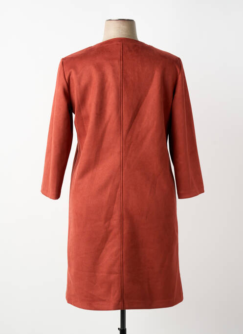 Rochie midi mâneci lungi mâneci lungi portocaliu GEVANA femme