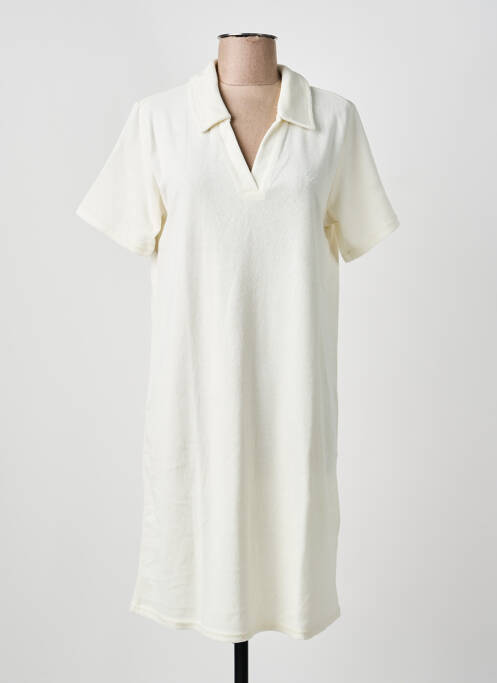 Rochie midi mâneci scurte mâneci scurte bej CREAM femme