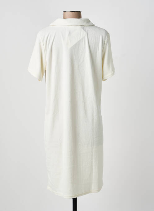 Rochie midi mâneci scurte mâneci scurte bej CREAM femme