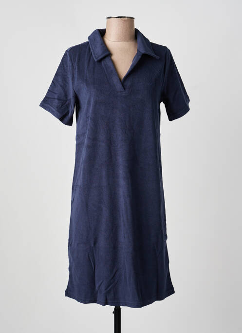 Rochie midi mâneci scurte mâneci scurte albastru CREAM femme