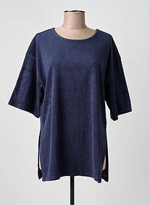 Tricou mâneci 3/4 mâneci 3/4 albastru CREAM femeie