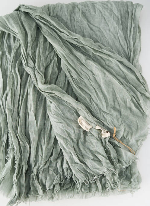 Eșarfă țesătură poplin verde NKUKU femme