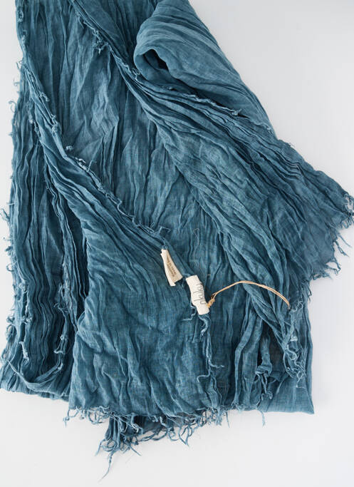 Eșarfă țesătură poplin albastru NKUKU femme