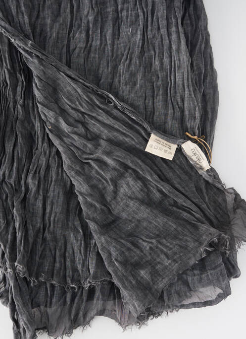 Eșarfă țesătură poplin gri NKUKU femme