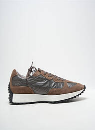 Adidași vârf rotund toc de 4 la 6 cm maro URBAN femeie