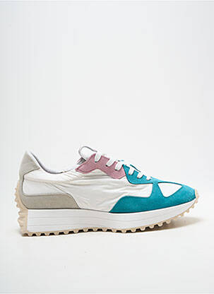 Adidași vârf rotund toc de 4 la 6 cm alb ICECOOL femeie