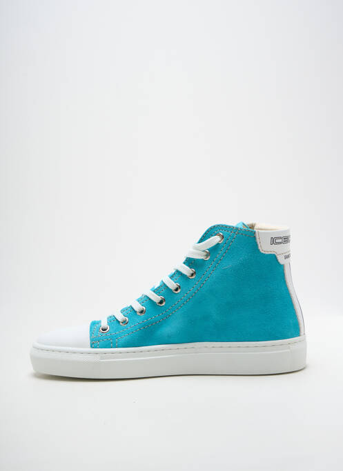 Adidași vârf rotund toc plat până la 3 cm albastru ICECOOL femme