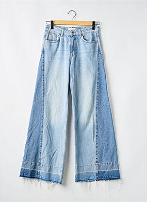 Blugi cu croială evazată elasticitate talie înaltă albastru ZARA femme