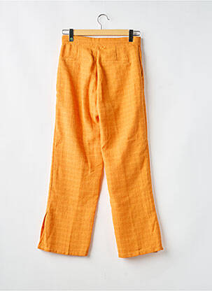 Pantalon drept talie cu cleme mărime normală portocalie H&M femeie