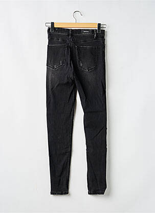 Blugi skinny efect uzat decolorat talie înaltă negru STRADIVARIUS femeie