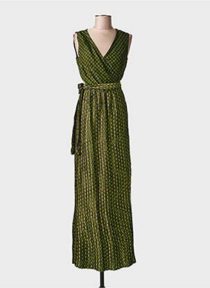 Rochie lungă fără mâneci fără mâneci verde SANS MARQUE femeie