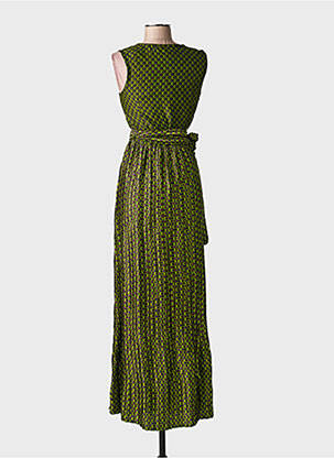 Rochie lungă fără mâneci fără mâneci verde SANS MARQUE femeie