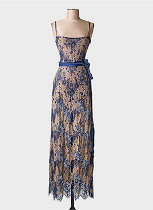 Rochie lungă mâneci cu bretele ajustabile bretele subțiri albastru SANS MARQUE femme