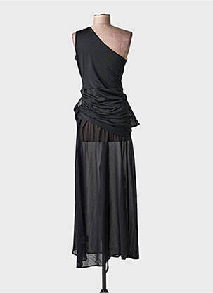 Rochie lungă fără mâneci fără mâneci negru INNOVARE DENIM femeie