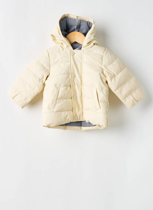 Geacă matlasată strânsă pe partea de jos cu glugă bej PETIT BATEAU enfant
