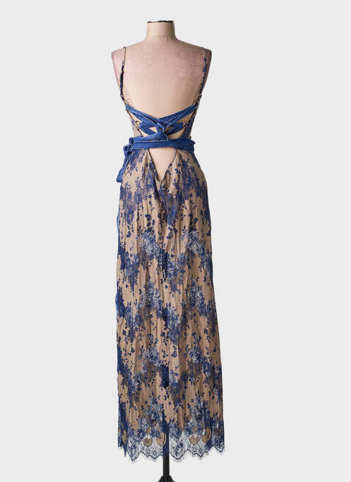 Rochie lungă mâneci cu bretele ajustabile bretele subțiri albastru SANS MARQUE femme