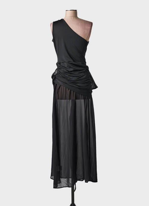 Rochie lungă țesătură crep fără mâneci negru INNOVARE DENIM femme