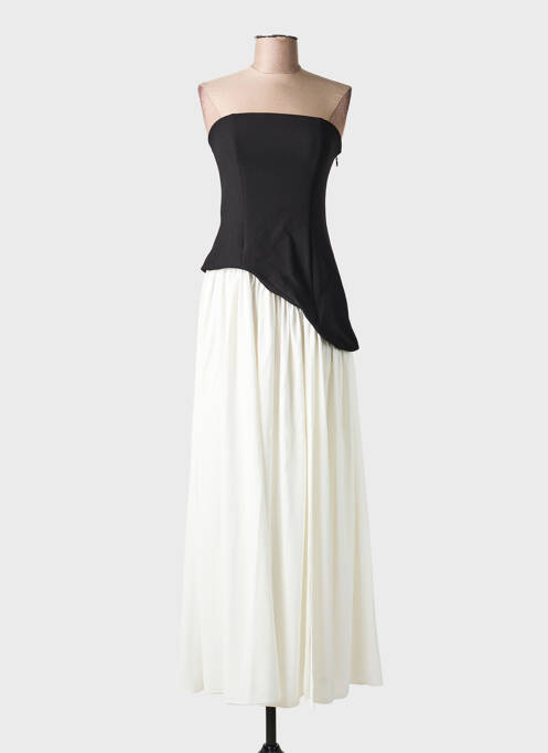 Rochie lungă țesătură crep fără mâneci bej BABYBOO femme