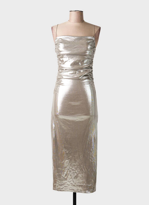 Rochie lungă căptușeală bretele subțiri argintiu H&M femme