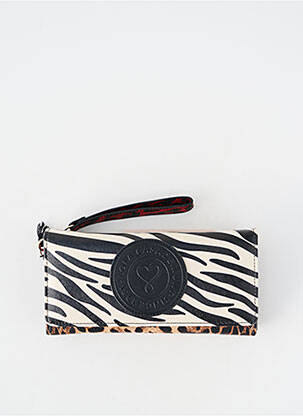 Portofel cusături întărite negru LOLA CASADEMUNT femme