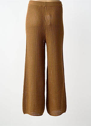 Pantalon evazat talie elastică maro PORTOFINO femeie
