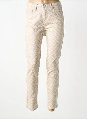 Pantalon slim buzunare bej EVA KAYAN femeie