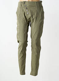Pantalon slim talie elastică verde NÜ femme