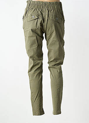 Pantalon slim talie elastică verde NÜ femeie